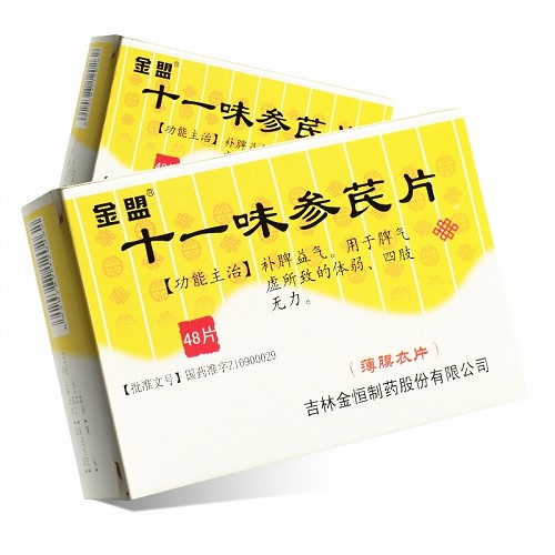 金盟十一味参芪片03g48片薄膜衣