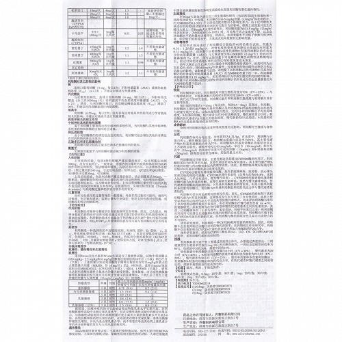 利培酮口崩片价格图片