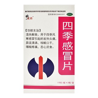 修正药 四季感冒片 0.35g*19片*2板