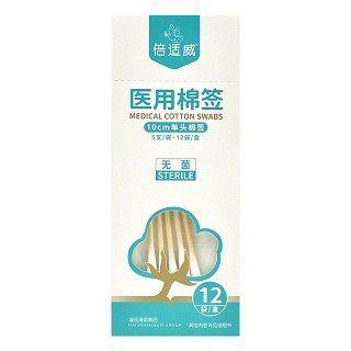 倍适威 医用棉签(灭菌) 10cm*5支*12袋