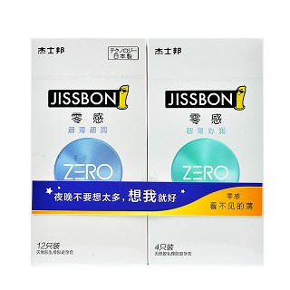 杰士邦 日本制零感超薄超润天然胶乳橡胶避孕套 12只+4只