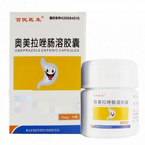 百民医生 奥美拉唑肠溶胶囊(瓶装) 20mg*30粒