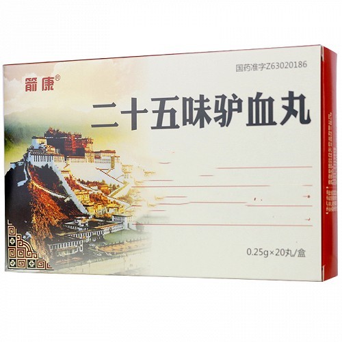 箭康 二十五味驴血丸 0.25g*20丸