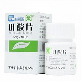 上海医药 常药 叶酸片 5mg*100片