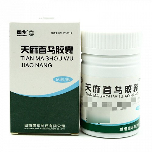 国华 天麻首乌胶囊 0.5g*60粒/瓶