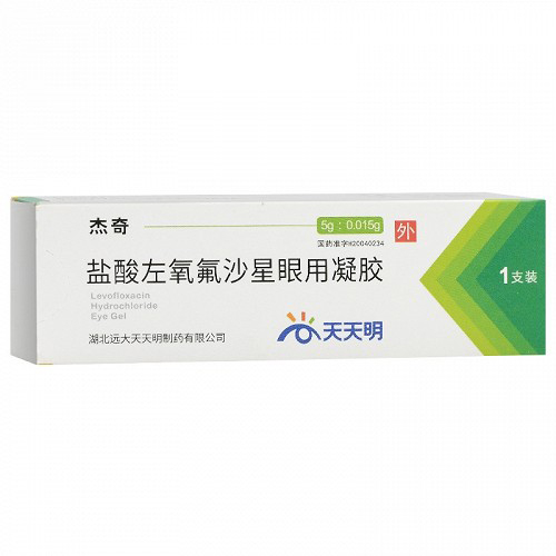 杰奇 盐酸左氧氟沙星眼用凝胶 （5g：0.015g）*1支