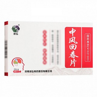 润弘 中风回春片 0.3g*12片*2板(薄膜衣片)