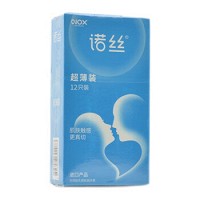 诺丝 天然胶乳橡胶避孕套 12只装（超薄装）