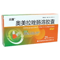 众捷 奥美拉唑肠溶胶囊 20mg*21粒