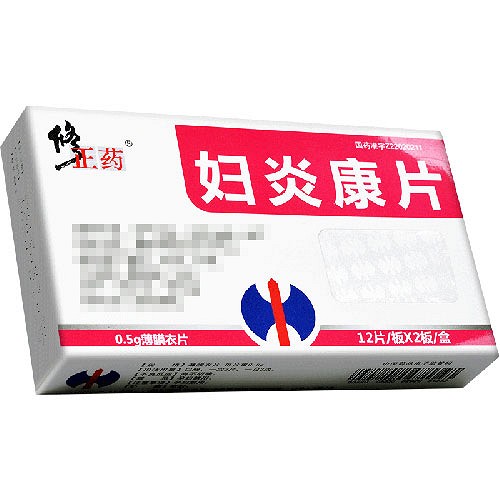 修正药 妇炎康片 0.5g*12片*2板