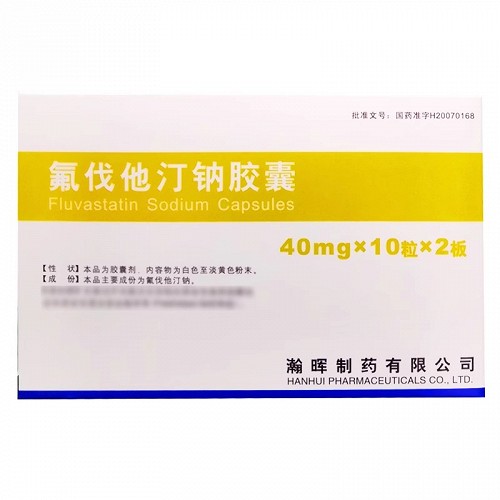 海正 氟伐他汀钠胶囊 40mg*20粒