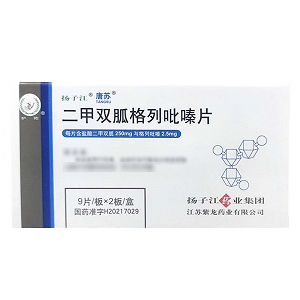 扬子江 H二甲双胍格列吡嗪片 250mg：2.5mg*9片*2板