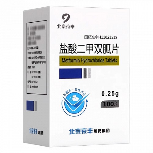 北京京丰 盐酸二甲双胍片 0.25g*100片