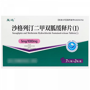 至达 沙格列汀二甲双胍缓释片(Ⅰ)  5mg:1000mg*7片*2板