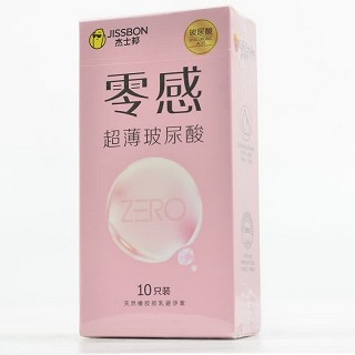 乐福思 杰士邦 天然橡胶胶乳避孕套(零感 超薄玻尿酸)  52mm*10只