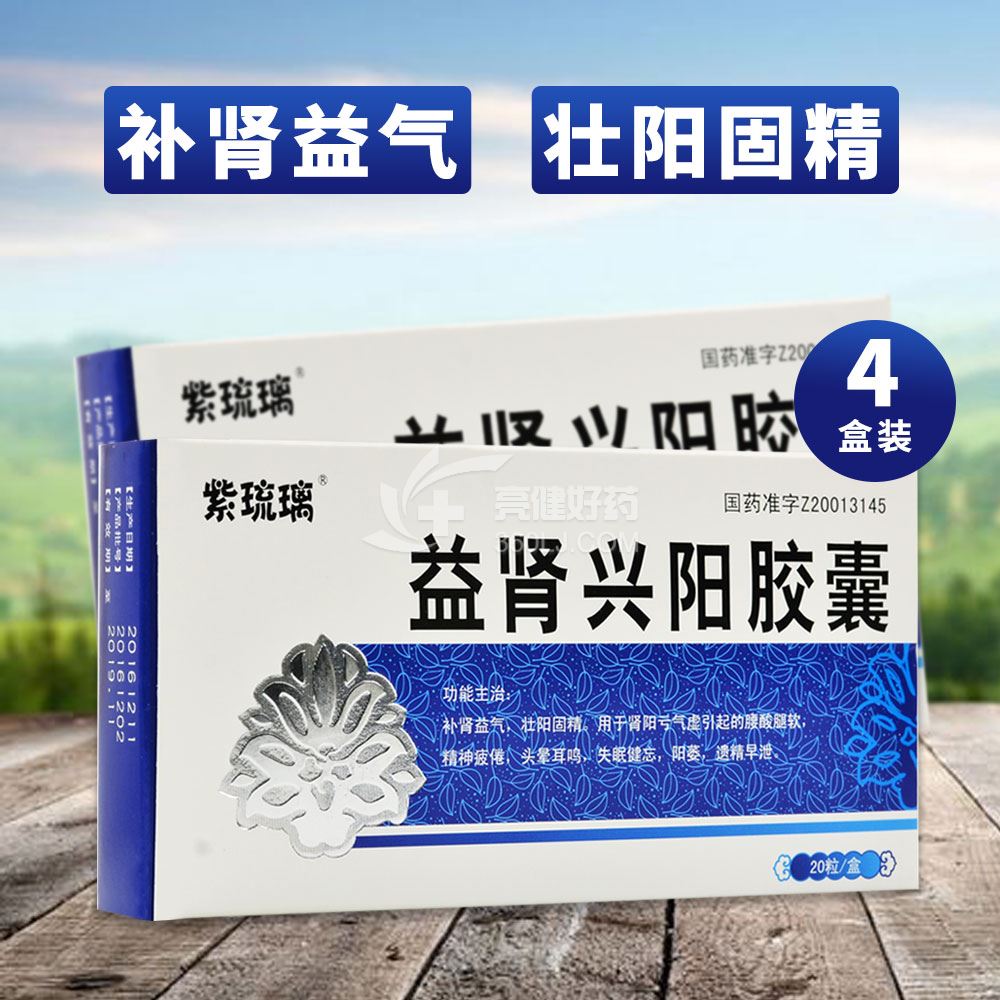 紫琉璃 益肾兴阳胶囊 0.4g*10粒*2板*4小盒