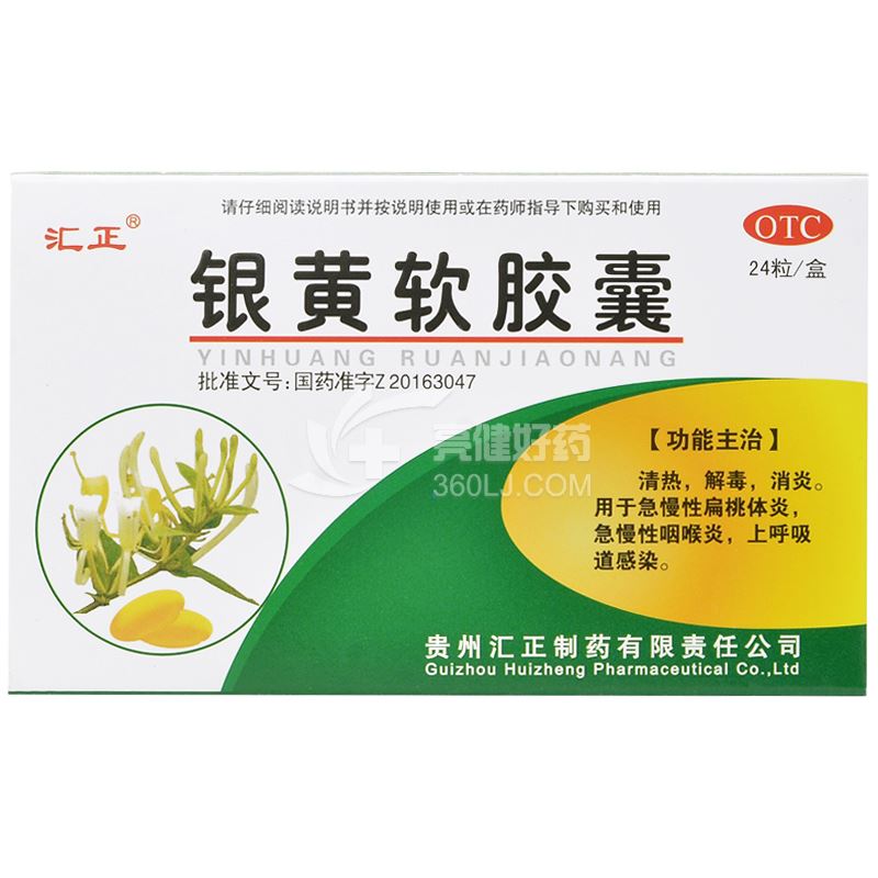 汇正 银黄软胶囊 0.5g*12粒*2板