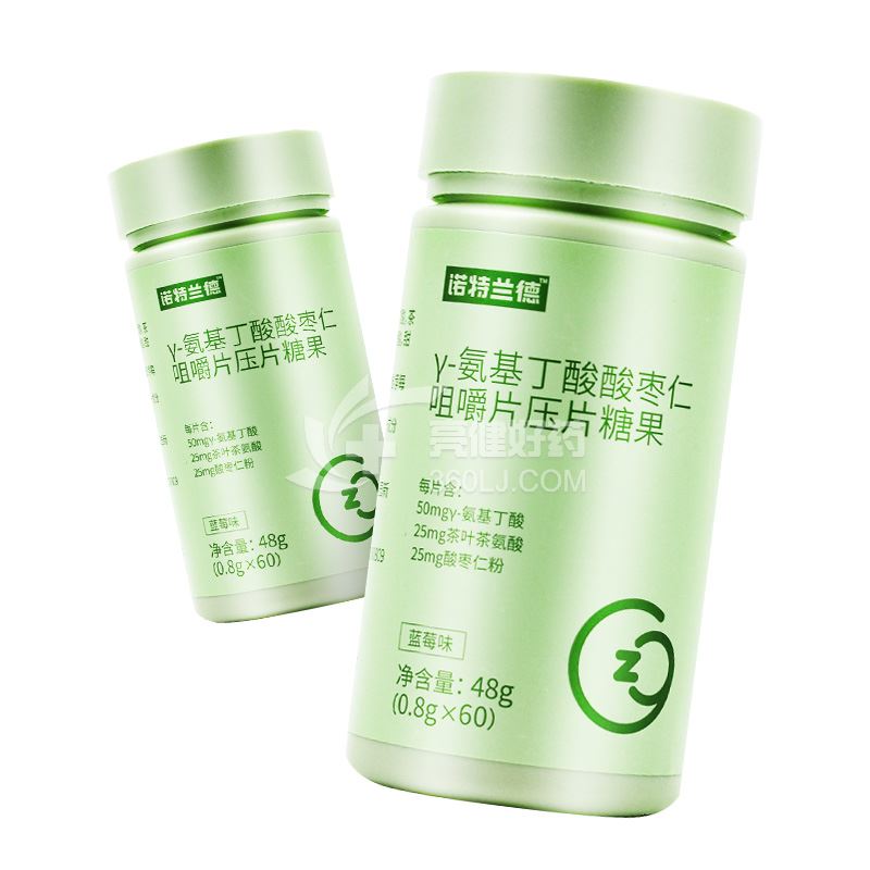 诺特兰德 Y-氨基丁酸酸枣仁咀嚼片压片糖果 0.8g*60粒