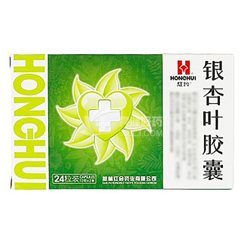 红会 银杏叶胶囊 9.6mg:2.4mg*12粒*2板/盒