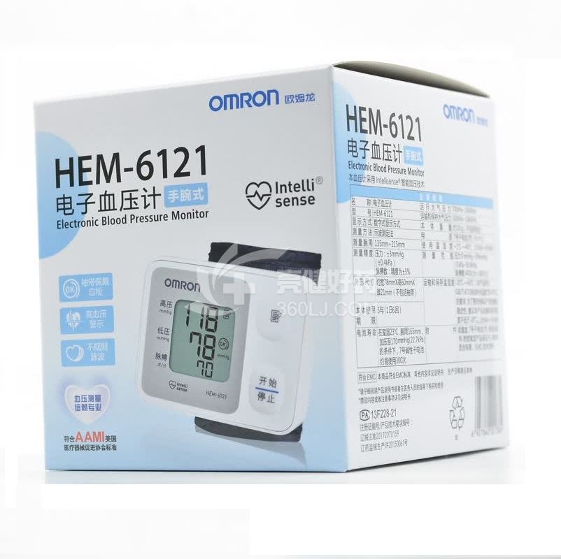 欧姆龙 电子血压计（手腕式） HEM-6121